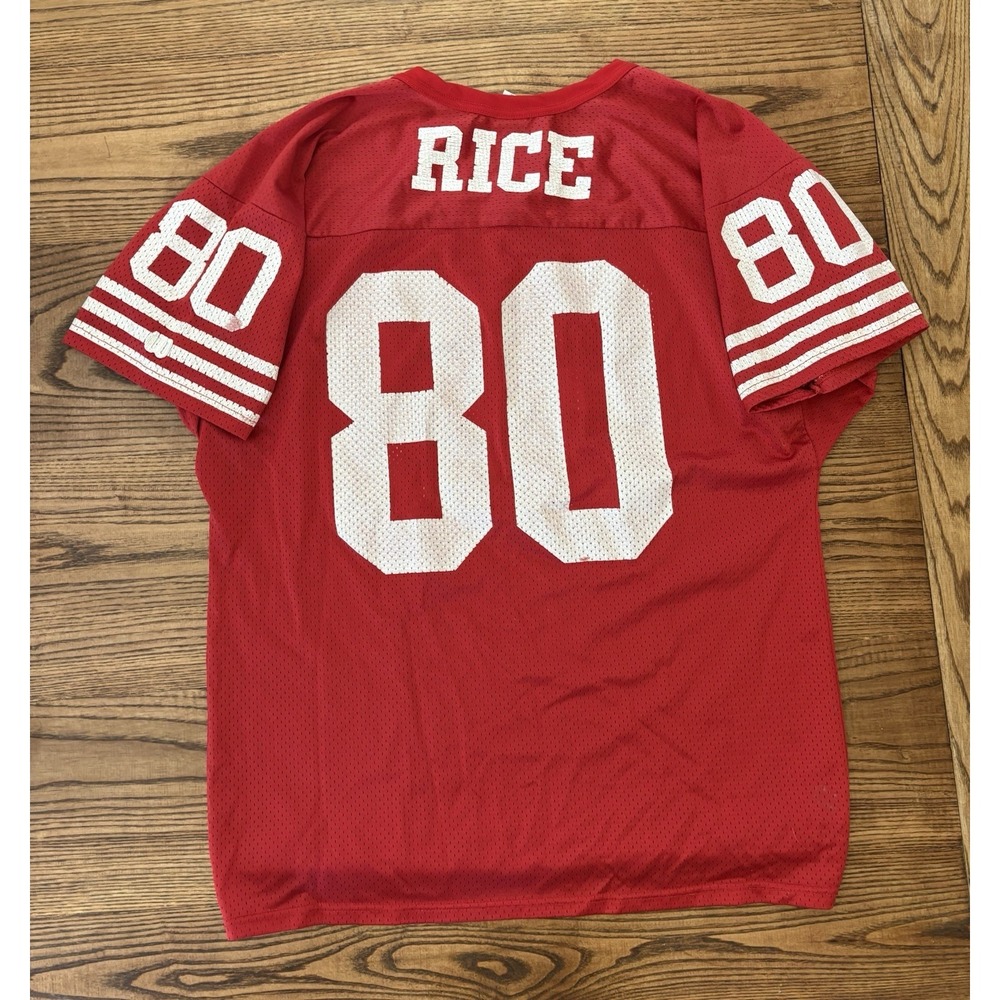 Vintage 90s Jerry Rice #80 San Francisco 49ers Wilson NFL‎ Jersey Size XL